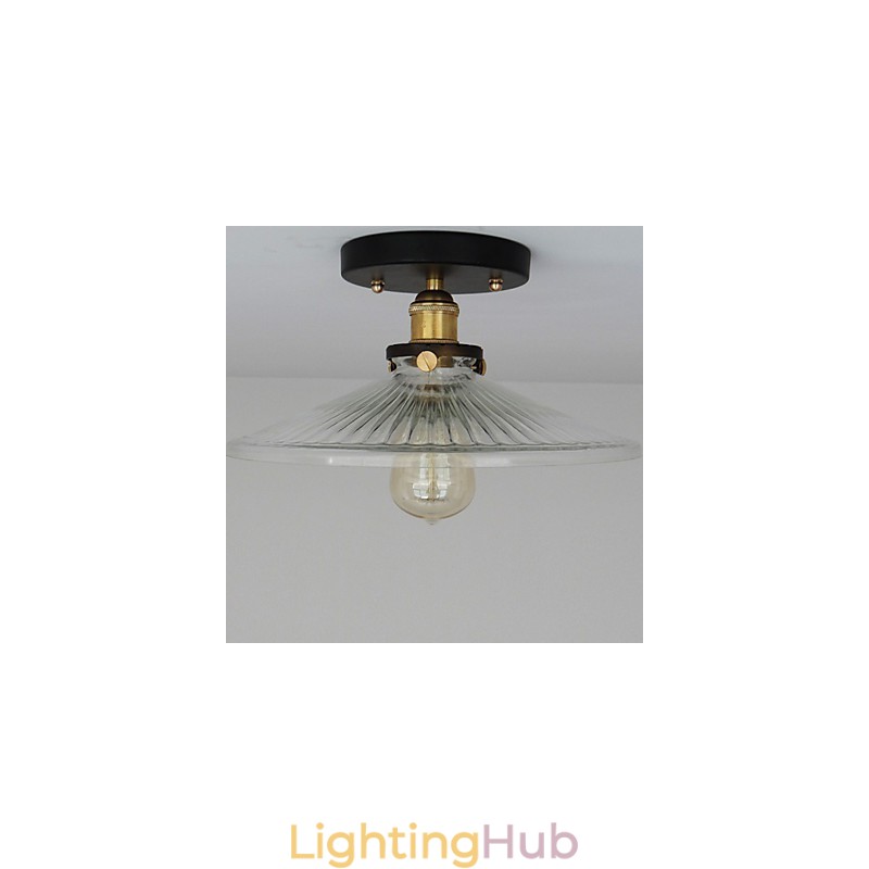 American Countryside Industrial Retro Table Ceiling Lamp 110V spiral Transparent Glass Home Decoration lighting