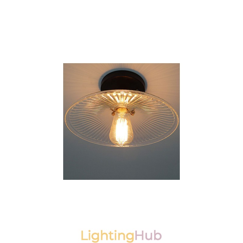 American Countryside Industrial Retro Table Ceiling Lamp 110V spiral Transparent Glass Home Decoration lighting