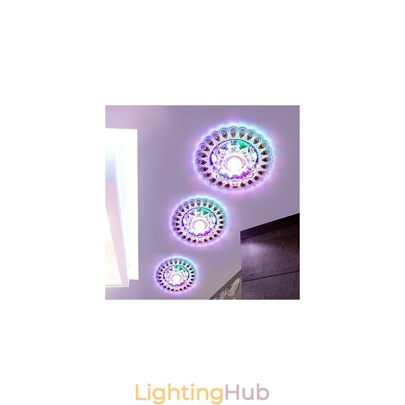 Crystal Ceiling Lamp Spotlight SMD 3W Creative Lamp Tube Light Colorful Color Dome Light