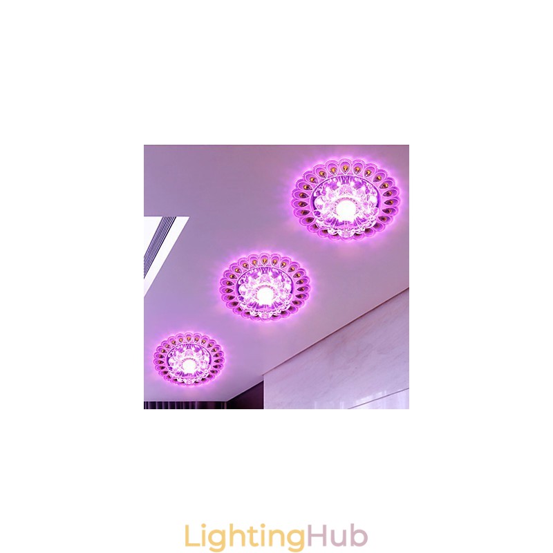 Crystal Ceiling Lamp Spotlight SMD 3W Creative Lamp Tube Light Colorful Color Dome Light