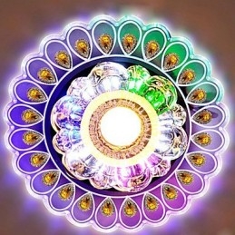 Crystal Ceiling Lamp Spotlight SMD 3W Creative Lamp Tube Light Colorful Color Dome Light