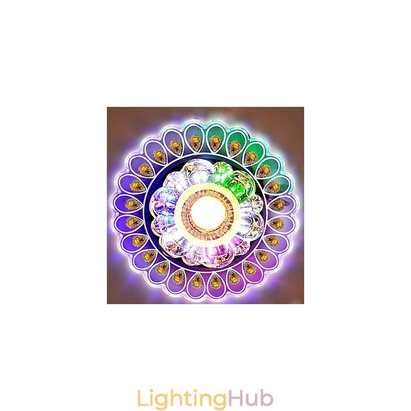 Crystal Ceiling Lamp Spotlight SMD 3W Creative Lamp Tube Light Colorful Color Dome Light