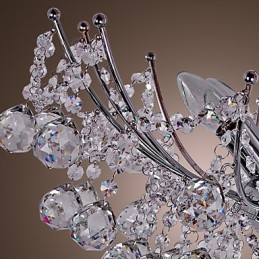 Luxuriant Crystal Chandelier with 6 Lights Pendant Chandelier
