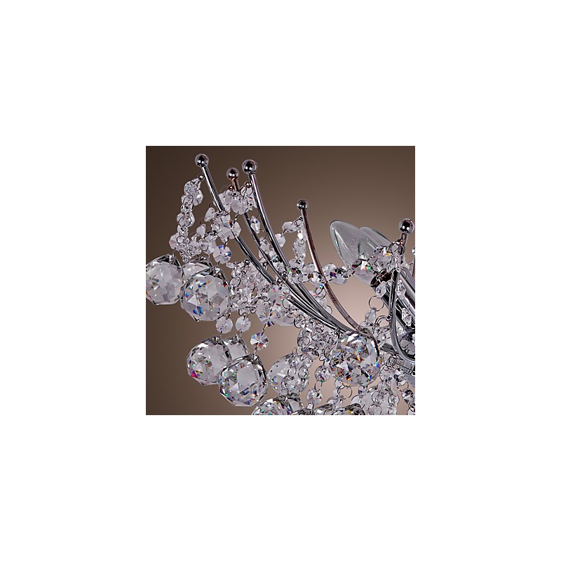 Luxuriant Crystal Chandelier with 6 Lights Pendant Chandelier