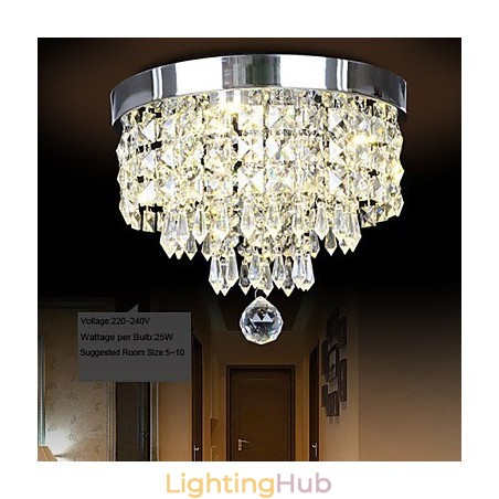Modern Contemporary Crystal Metal Flush Mount Modern Contemporary Crystal Metal Flush Mount