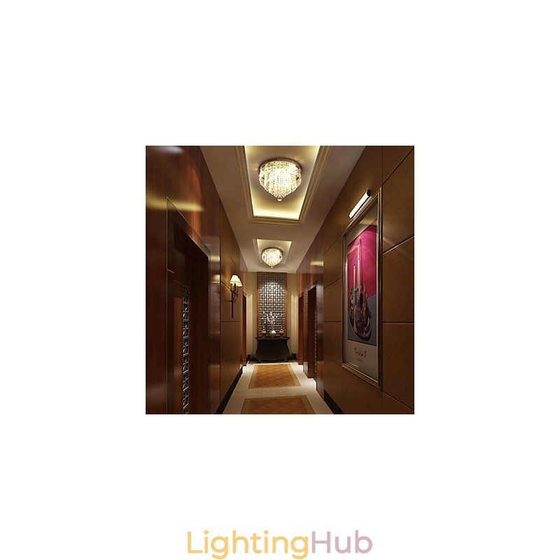 Modern Contemporary Crystal Metal Flush Mount