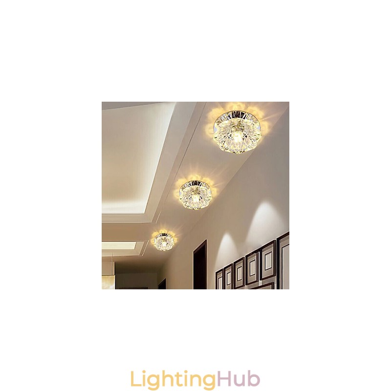 Crystal Ceiling Lamp Spotlight SMD 3W Creative Lamp Tube Light Colorful Color Dome Light