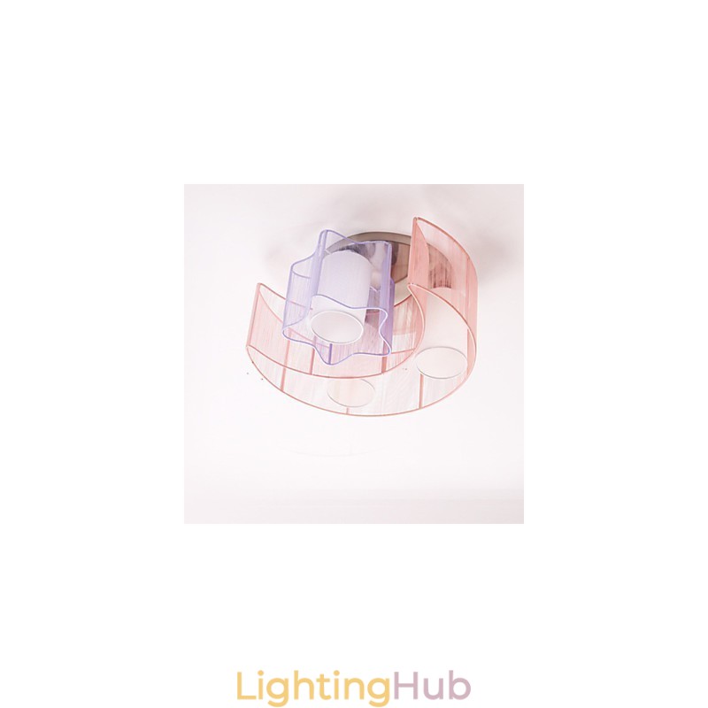 Drawing Line Romantic Stars The Moon Absorb Dome Light Lamp