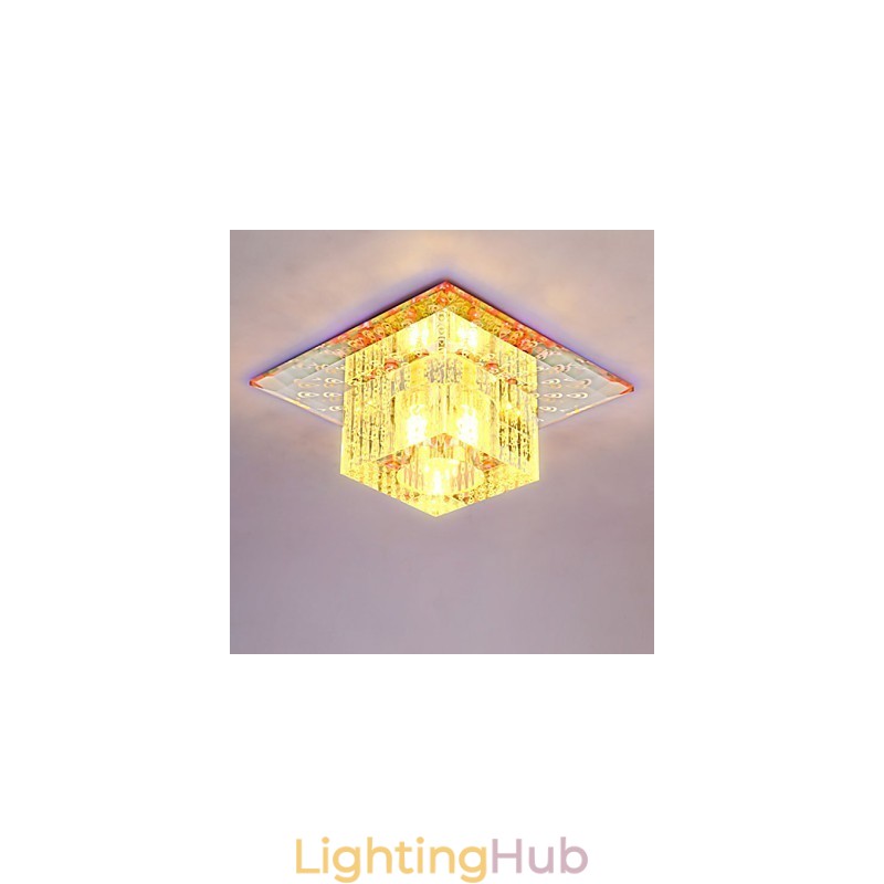 Mini Crystal Ceiling Lamp Spotlight SMD 3W Creative Lamp Tube Light Colorful Color Square Dome Light