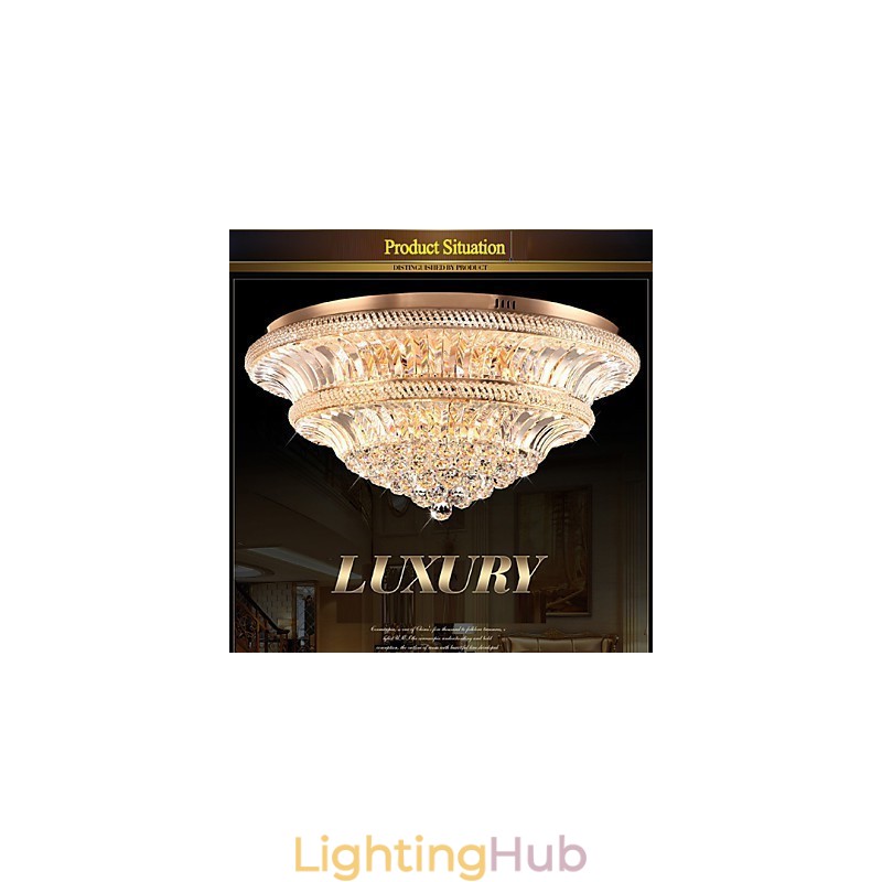 Modern Luxury 9Modern Crystal Ceiling Light Absorb Dome Light Diameter 80CM