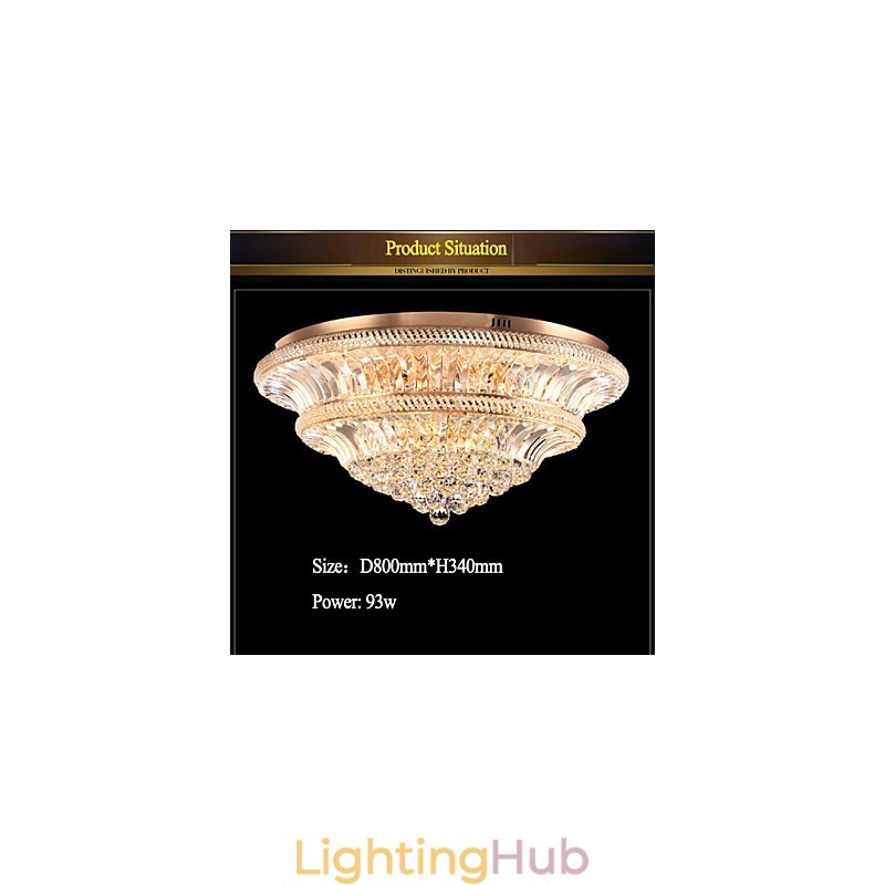 Modern Luxury 9Modern Crystal Ceiling Light Absorb Dome Light Diameter 80CM
