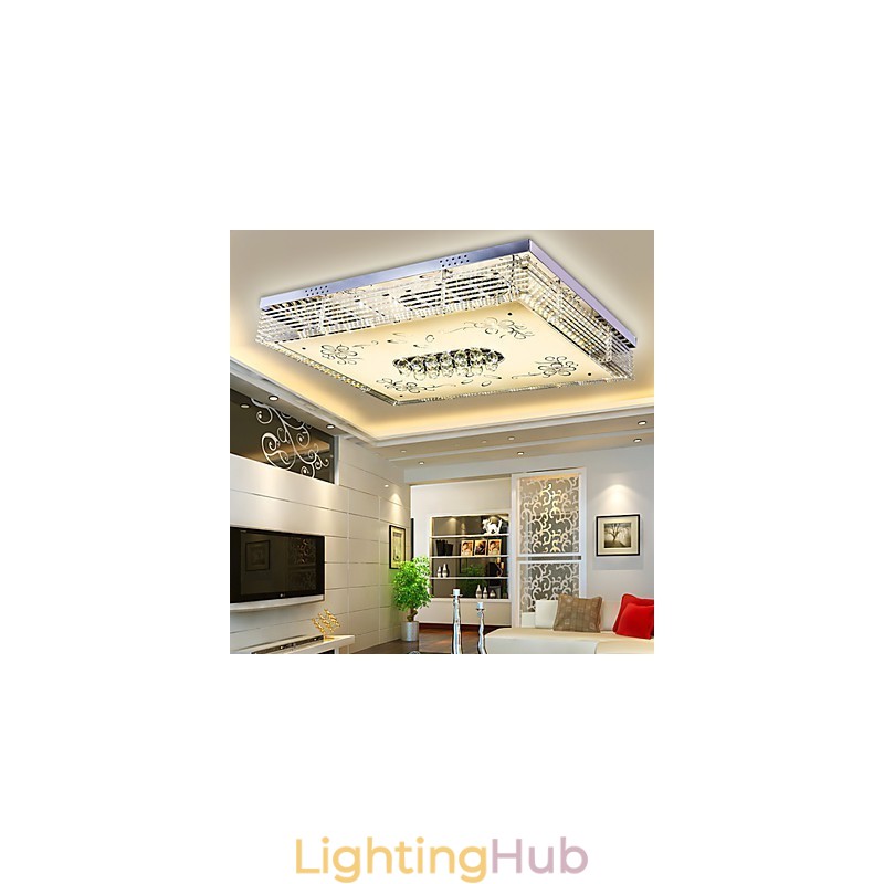 Flush Mount Crystal Modern Contemporary Metal