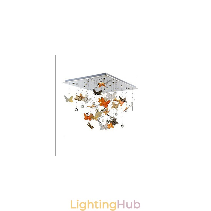 Crystal Lamp Circular Butterfly Crystal Lamp