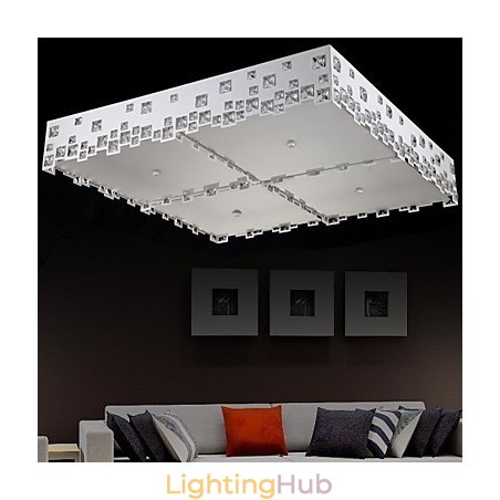 Crystal Flush Mount Modern Contemporary Metal Crystal Flush Mount Modern Contemporary Metal