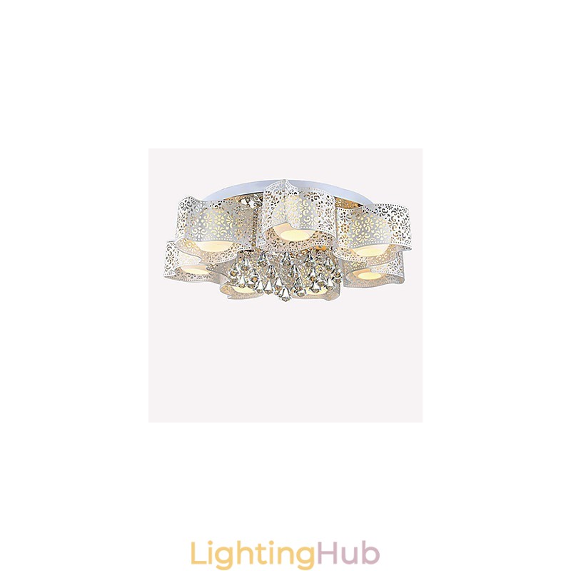 Flush Mount Crystal Modern Contemporary Metal