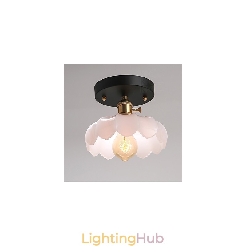 Flush Mount Retro Lighting Lights Glass Ceiling Lamp