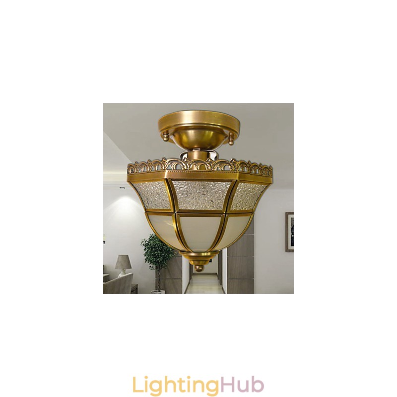 Traditional Classic Mini Style Brass Metal Flush Mount Spot Lights