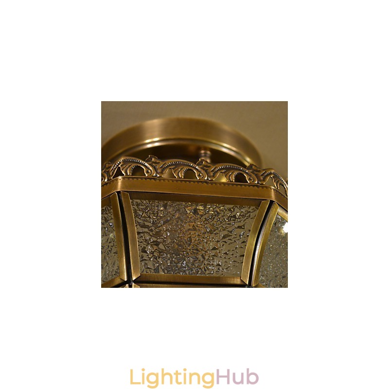 Traditional Classic Mini Style Brass Metal Flush Mount Spot Lights