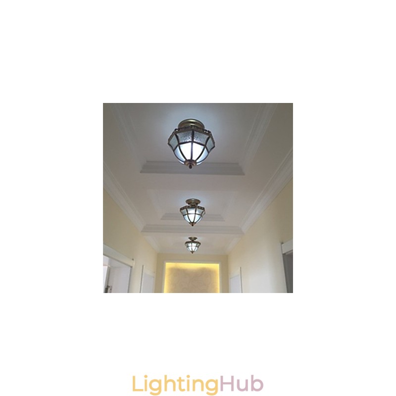 Traditional Classic Mini Style Brass Metal Flush Mount Spot Lights