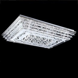 Flush Mount Three Color Light with Remote Control Modern Contemporary Glass