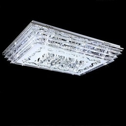 Flush Mount Three Color Light with Remote Control Modern Contemporary Glass