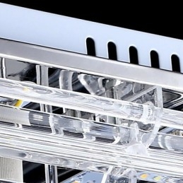 Flush Mount Three Color Light with Remote Control Modern Contemporary Glass