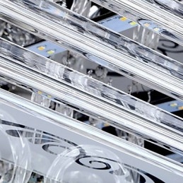 Flush Mount Three Color Light with Remote Control Modern Contemporary Glass