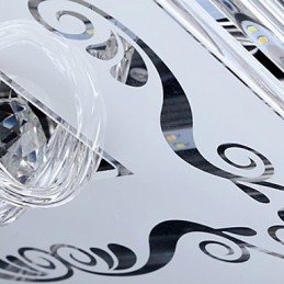 Flush Mount Three Color Light with Remote Control Modern Contemporary Glass