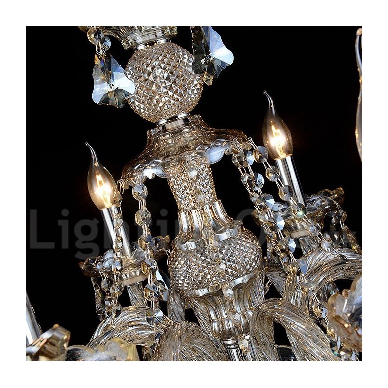Cognac Crystal Color Pendant Light Crystal Modern Contemporary Traditional Classic Retro Lantern Country