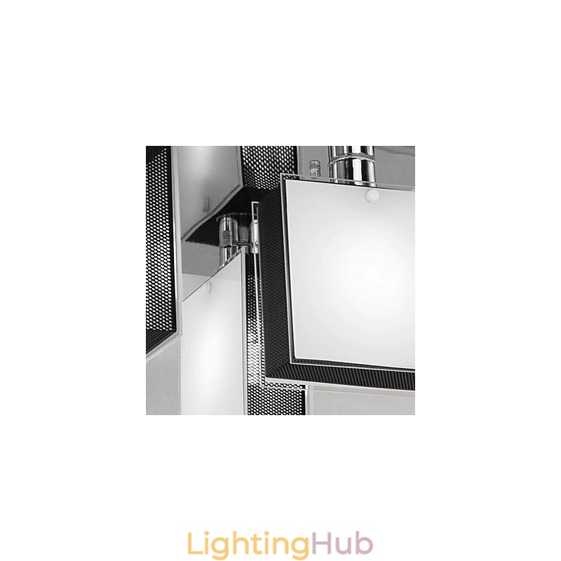 Modern Contemporary Chrome Metal Flush Mount
