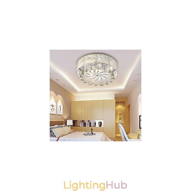 Flush Mount Crystal Modern Contemporary Glass