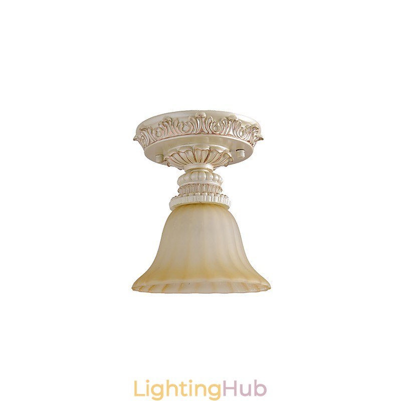 Traditional Classic Mini Style Painting Resin Flush Mount Spot Lights