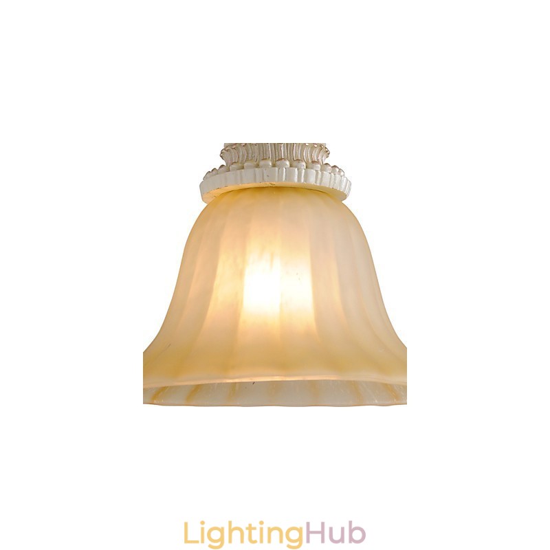 Traditional Classic Mini Style Painting Resin Flush Mount Spot Lights