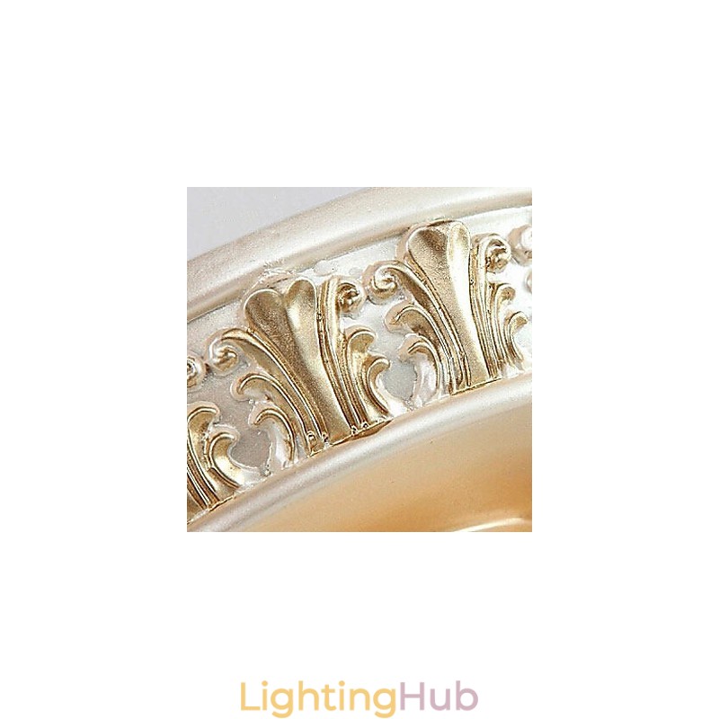Traditional Classic Mini Style Painting Resin Flush Mount Spot Lights