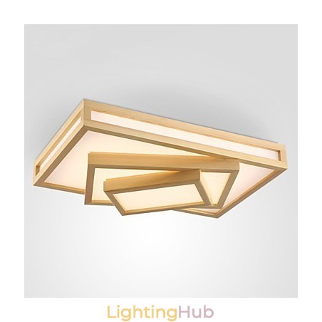 Modern Contemporary Mini Style Painting Wood Bamboo Flush Mount Modern Contemporary Mini Style Painting Wood Bamboo Flush Mount