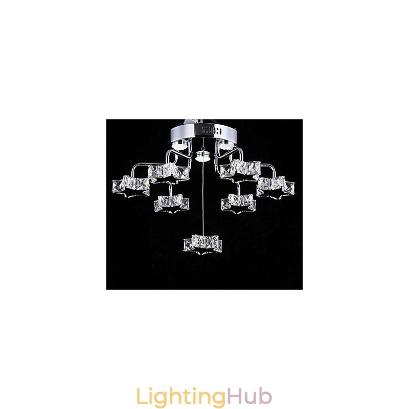 Flush Mount 7 Light Modern Electroplated Stainless