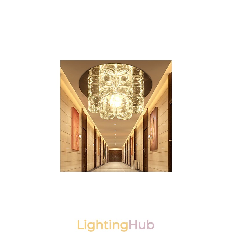 Modern Contemporary Crystal Flush Mount