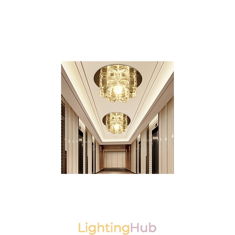 Modern Contemporary Crystal Flush Mount