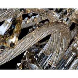 Cognac Crystal Color Pendant Light Crystal Modern Contemporary Traditional Classic Retro Lantern Country