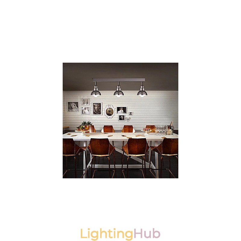 Flush Mount Trinal head Light White Glass Aluminum Frame Fashion Modern