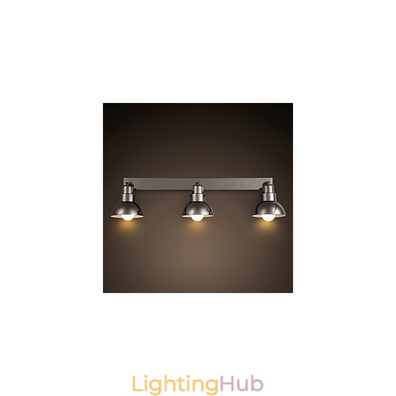 Flush Mount Trinal head Light White Glass Aluminum Frame Fashion Modern