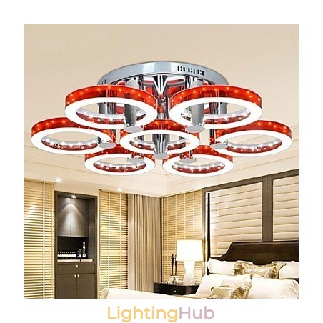 Red Acrylic Chandelier with 7 Light (Chrome) Red Acrylic Chandelier with 7 Light (Chrome)