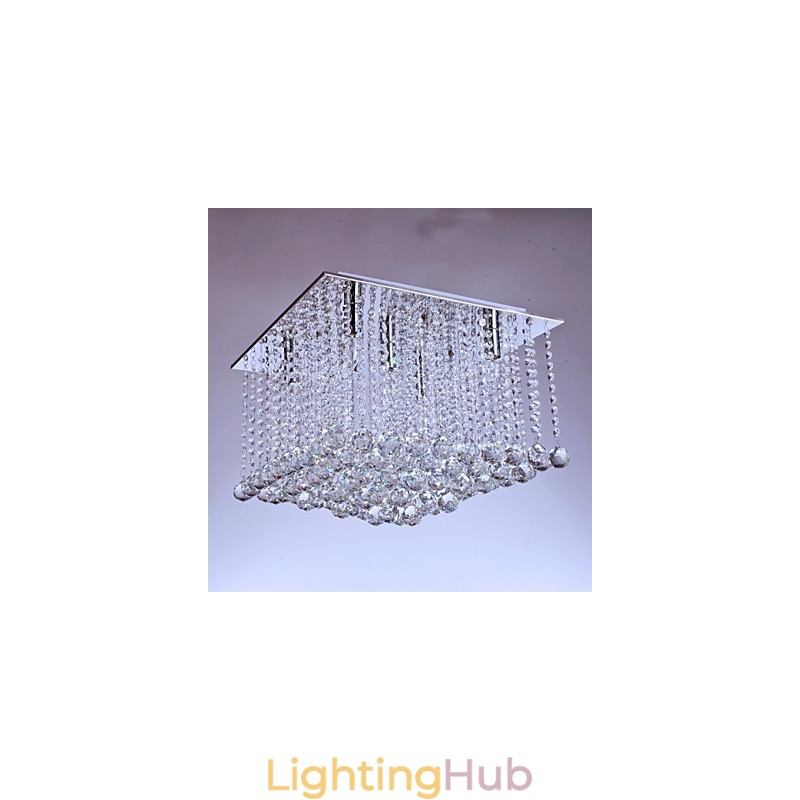 Flush Mount Crystal Modern Contemporary Metal