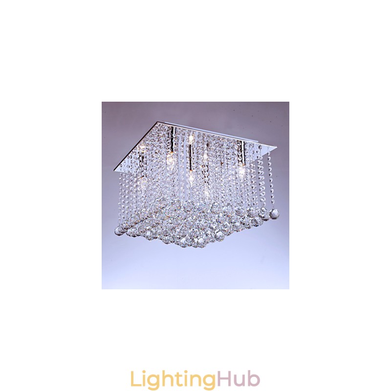 Flush Mount Crystal Modern Contemporary Metal