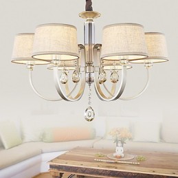 Country Crystal Painting Metal Chandelier