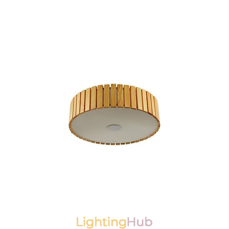 Flush Mount Traditional Classic Wood Bamboo