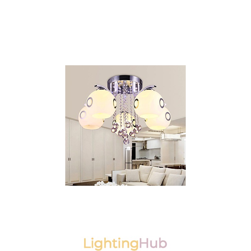Flush Mount Crystal Modern Contemporary Glass