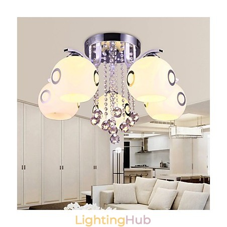 Flush Mount Crystal Modern Contemporary Glass Flush Mount Crystal Modern Contemporary Glass