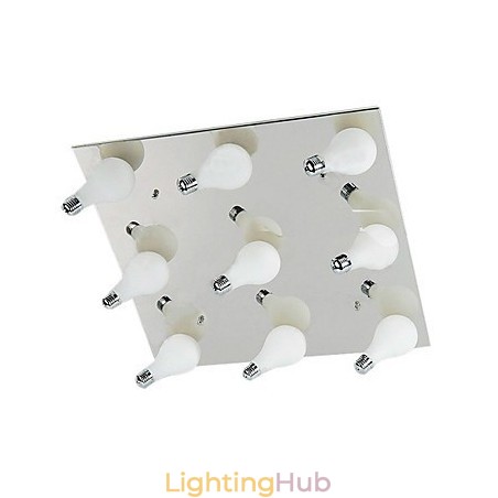 Modern Flush Mount with 9 Lights in Square (G4 Bulb Base) Modern Flush Mount with 9 Lights in Square (G4 Bulb Base)