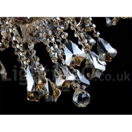 Cognac Crystal Color Pendant Light Crystal Modern Contemporary Traditional Classic Retro Lantern Country